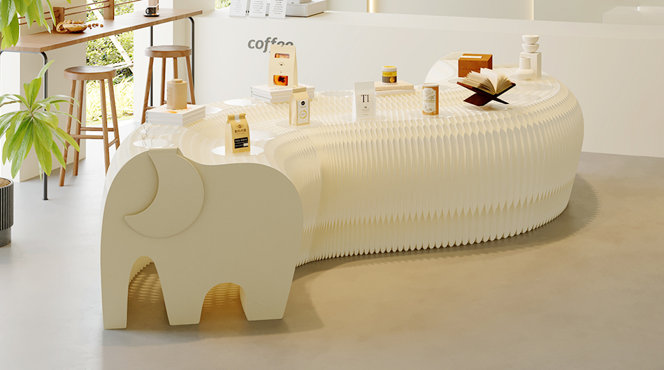 Auspicious Elephant Shape Paper Made Display Stand BS04